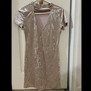Velour dress for a night out